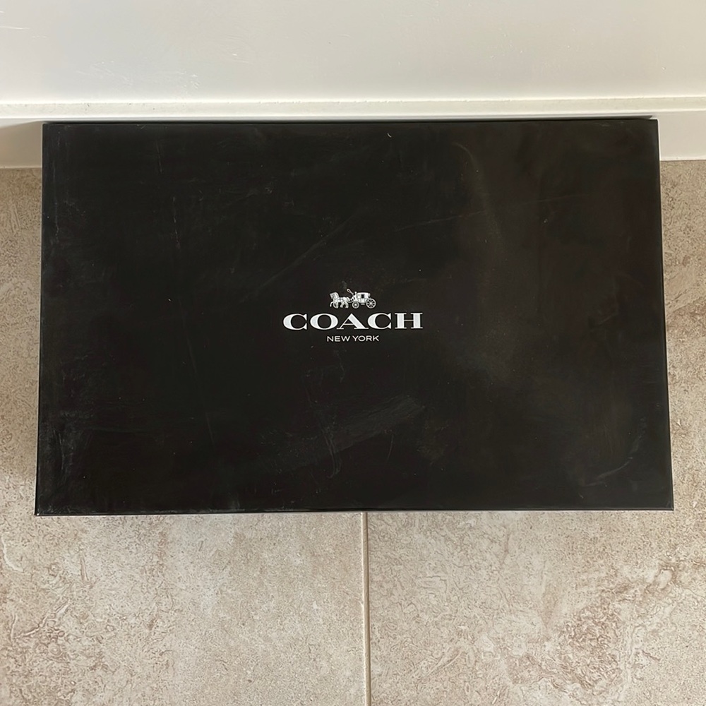 Coach Tall Leather Riding Boots - Dark Brown with Gold Buckle - Picture 9 of 10